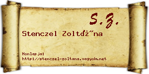 Stenczel Zoltána névjegykártya